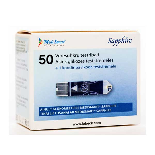 نوار تست قند خون مدل sapphire