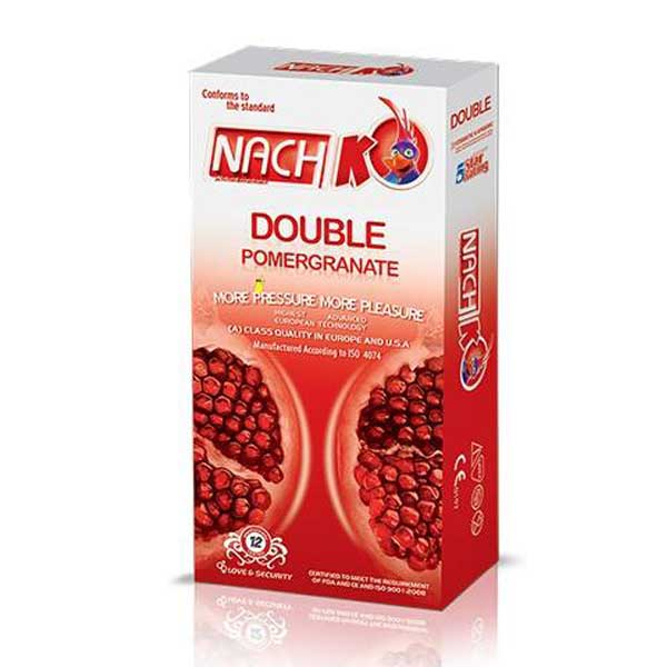 کاندوم ناچ با رایحه انار و حس گرما Nach Double pomegranate