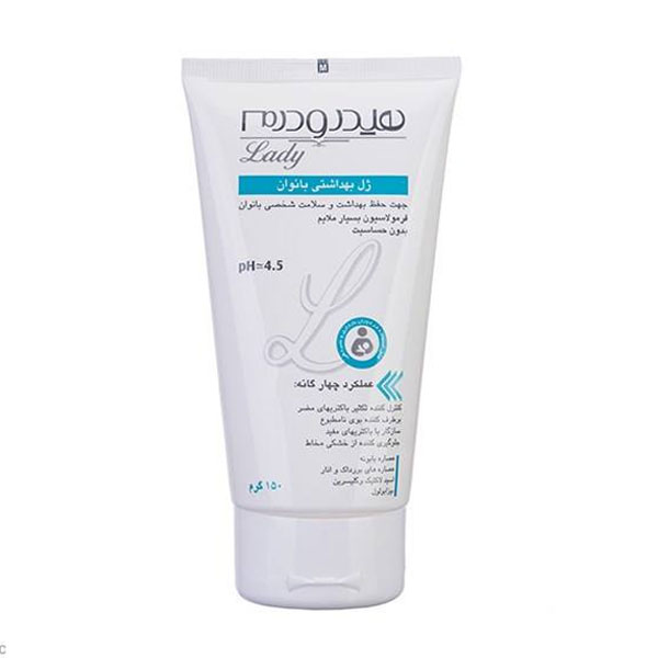 Hydroderm-Quadra-Action-Lady ژل شستشوی بانوان هیدرودرم سری Quadra Action مقدار 150 گرم