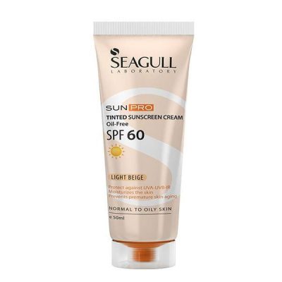 کرم ضد آفتاب رنگی فاقد چربی سی گل مدل Light Beige SPF60