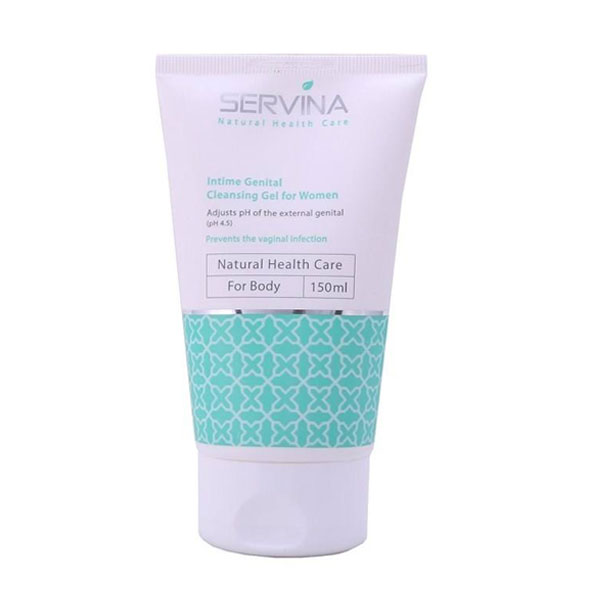 Servina-Genital-Cleansing-Gel ژل بهداشتی بانوان سروینا مدل Genital حجم 150 میلی لیتر
