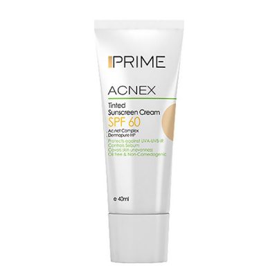 کرم ضد آفتاب رنگی پریم مدل Acnex Tinted SPF60 بژ روشن