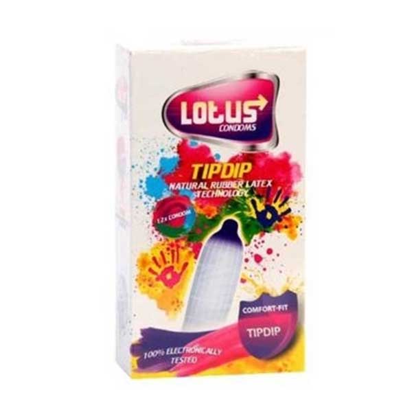 lotus-tipdip کاندوم رنگی لوتوس مدل TIP DIP
