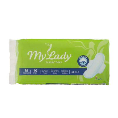 نوار بهداشتی مای لیدی مدل Cotton Feel Medium – بسته 10 عددی