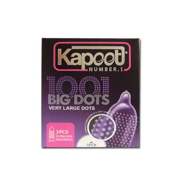 kapoot-big-dots-pcs3 کاندوم خاردار درشت کاپوت مدل Kapoot Big Dots بسته 3 عددی