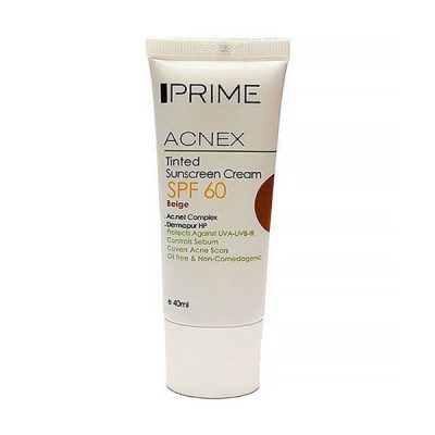 کرم ضد آفتاب رنگی پریم مدل Acnex Beige SPF60 حجم 40 میلی لیتر