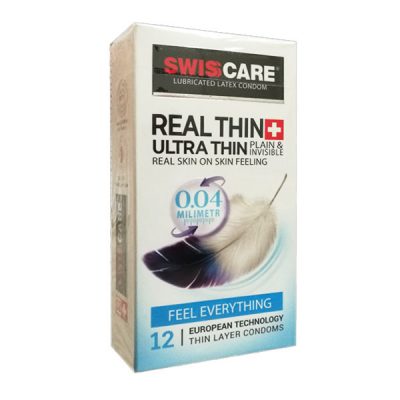 کاندوم نازک سوئیس به ضخامت 0.04 میلیمتر Swiscare Ultra Thin