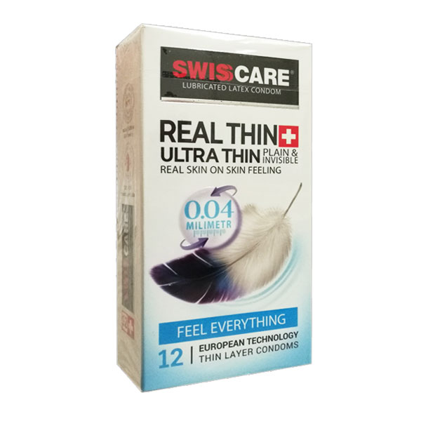 swiscare-ultrathin کاندوم نازک سوئیس به ضخامت 0.04 میلیمتر Swiscare Ultra Thin