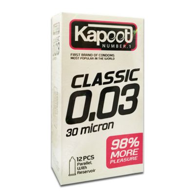 کاندوم ساده و نازک کاپوت مدل 30 میکرون Kapoot Classic 0.03