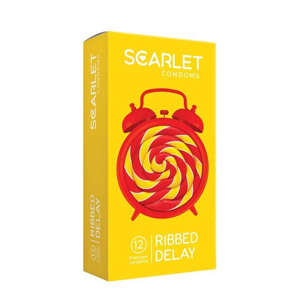 scarlet-condom-ribbeddelay کاندوم اسکارلت مدل RIBBED DELAY تاخیری شیاردار