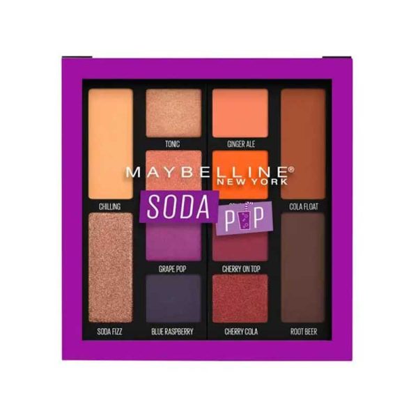 پالت سایه چشم 12 رنگ میبلین مدل Soda Pop