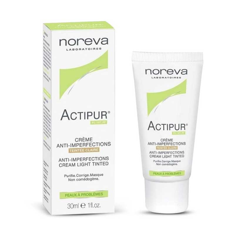 Noreva-BB-Actipur-Anti-Imperfections-Cream کرم ضد جوش BB نوروا مدل Actipur رنگ بژ روشن