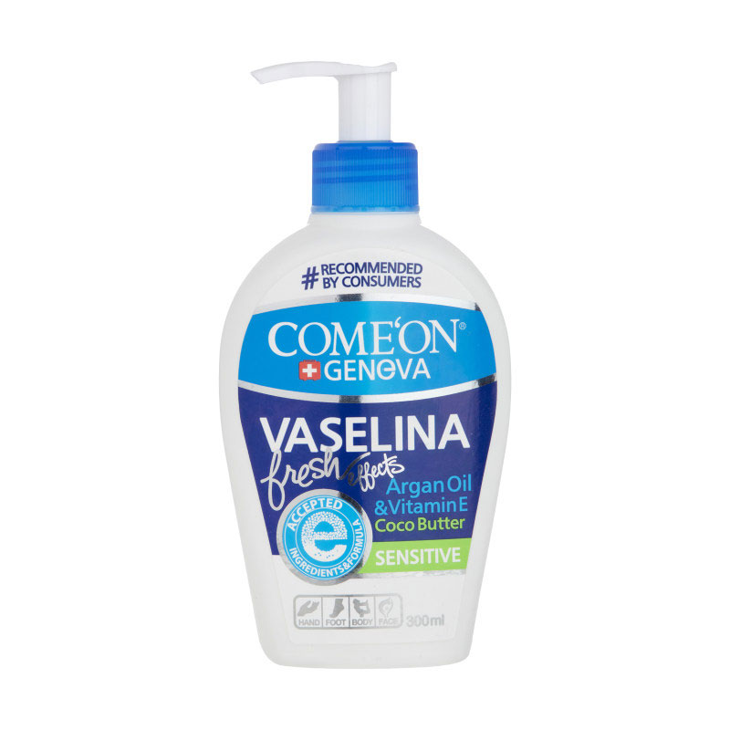 comeon-vaselina کرم وازلین بهداشتی پمپی کامان حجم 300 میل