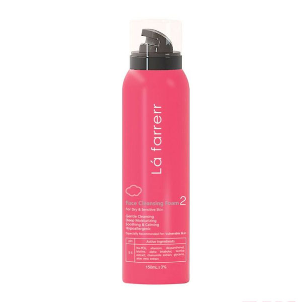 فوم شستشوی صورت لافارر مدل Dry and Sensitive Skin حجم 150 میلی لیتر