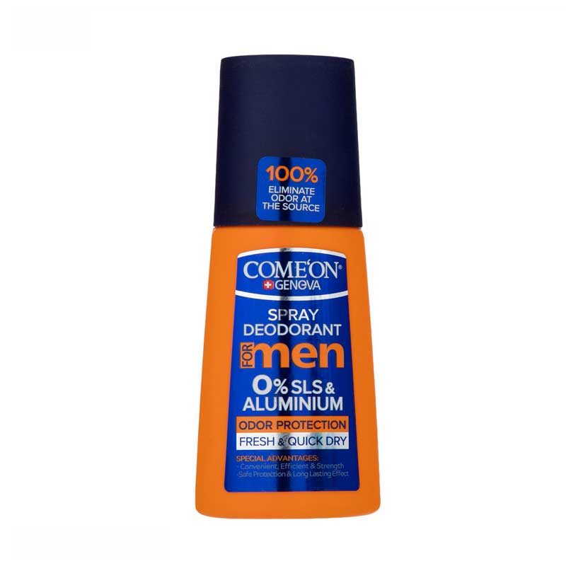 Comeon-deodorant-spray-dry اسپری دئودورانت مردانه کامان مدل Dry حجم 125 میلی لیتر