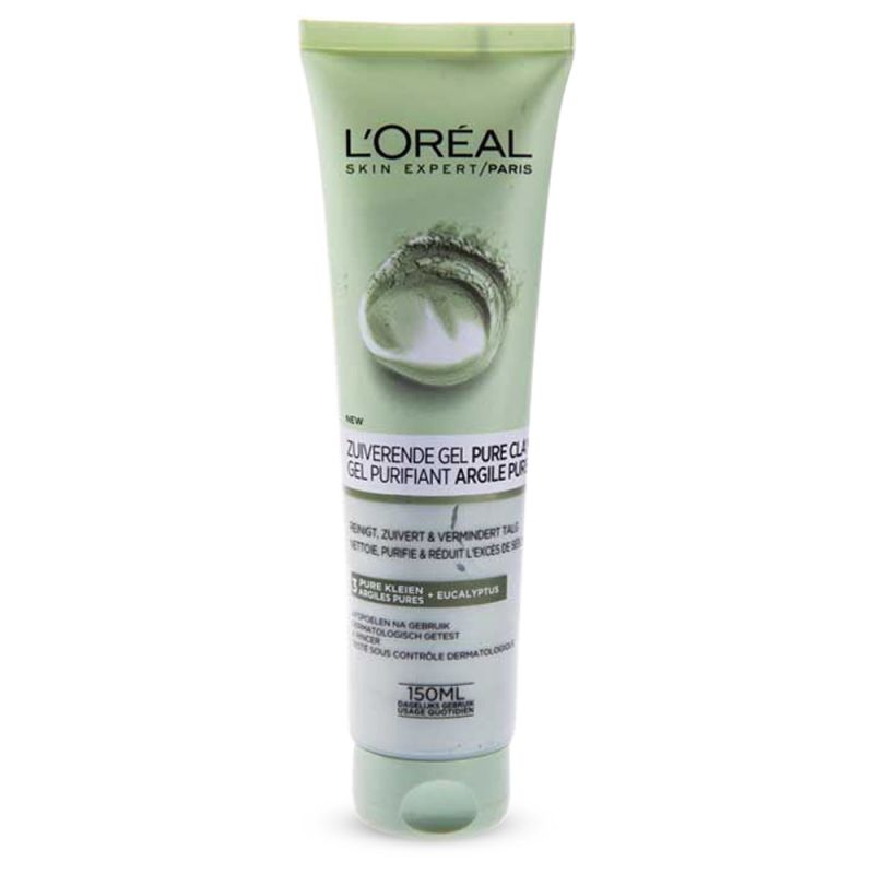 Loreal Paris Argile Pure Clay Purify ژل شستشوی خاک رس مات کننده و پاک کننده عمیق پوست