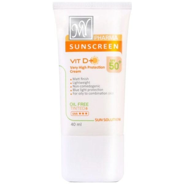 کرم ضد آفتاب رنگی مای فارما SPF50 فاقد چربی حجم 40 میل