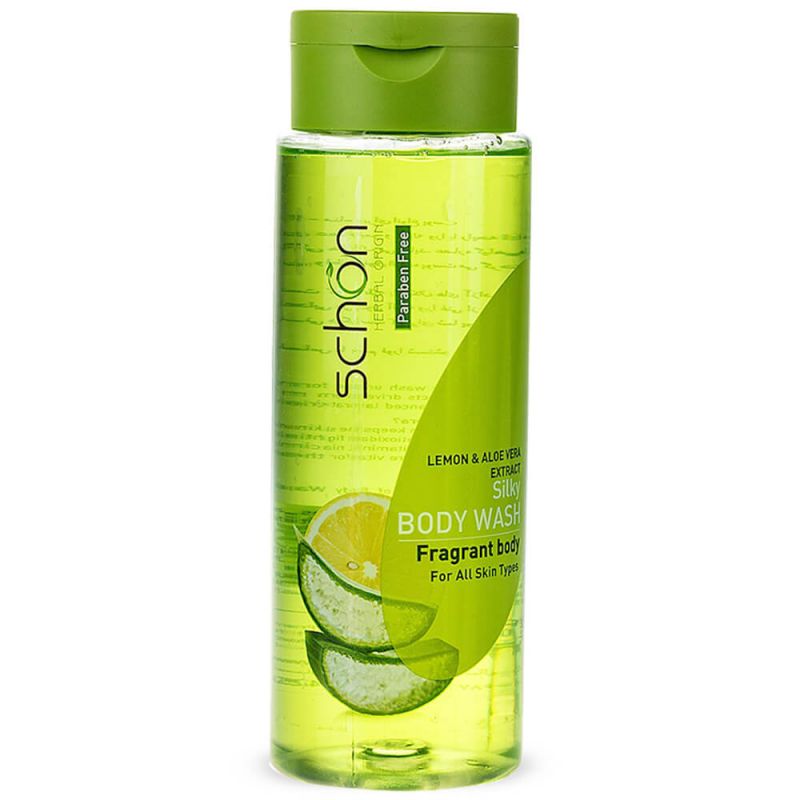 schon-body-wash-limo-aloevera-150405 شامپو بدن عصاره آلوئه ورا و ليمو شون حجم 420 میل
