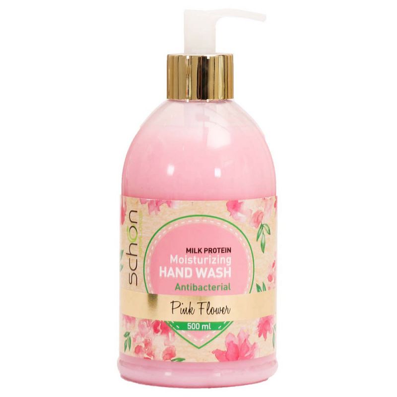 schon-pink-flower-150430 مايع دستشويی مدل Pink Flower شون حجم 500 میل