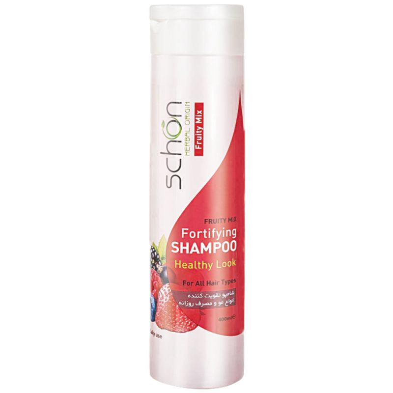 schon-shampoo-fortifying-150415 شامپو سر تقویت کننده فروتی میکس شون حجم 400 میل