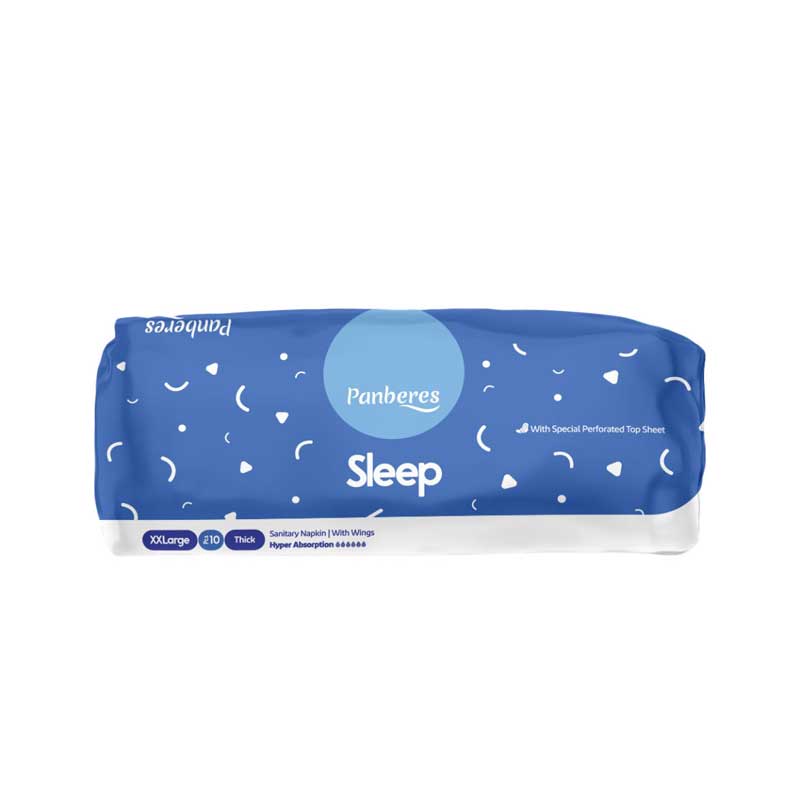 Panberes-Night-Sanitary-Pad-10Pcs نوار بهداشتی پنبه ریز مدل Night بسته 10 عددی