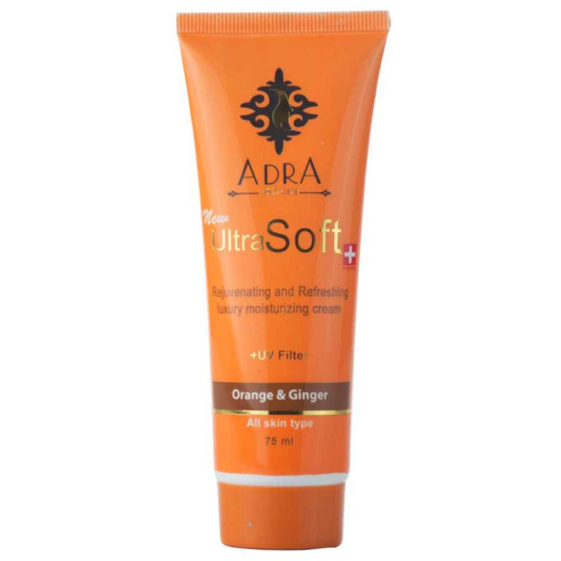 adra-orange-ginger-913000000054 کرم جوان کننده و شاداب کننده آدرا مدل Ultra Soft حاوی عصاره پرتقال و زنجبیل حجم 75 میل