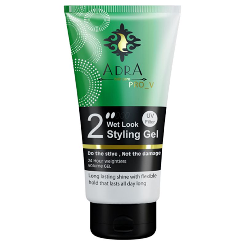 adra-pro-v-styling-gel-916000000029 ژل حالت دهنده مو آدرا مدلWet Look Styling Gel حجم 150 میل