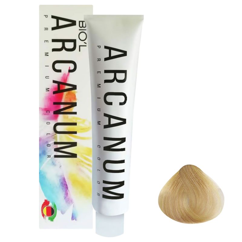 arcanum-hair-color-11-18-831000000090 رنگ مو آرکانوم سری پلاتینه - شماره 11.8 ( بلوند پلاتينه شکلاتی روشن) حجم 120 میل