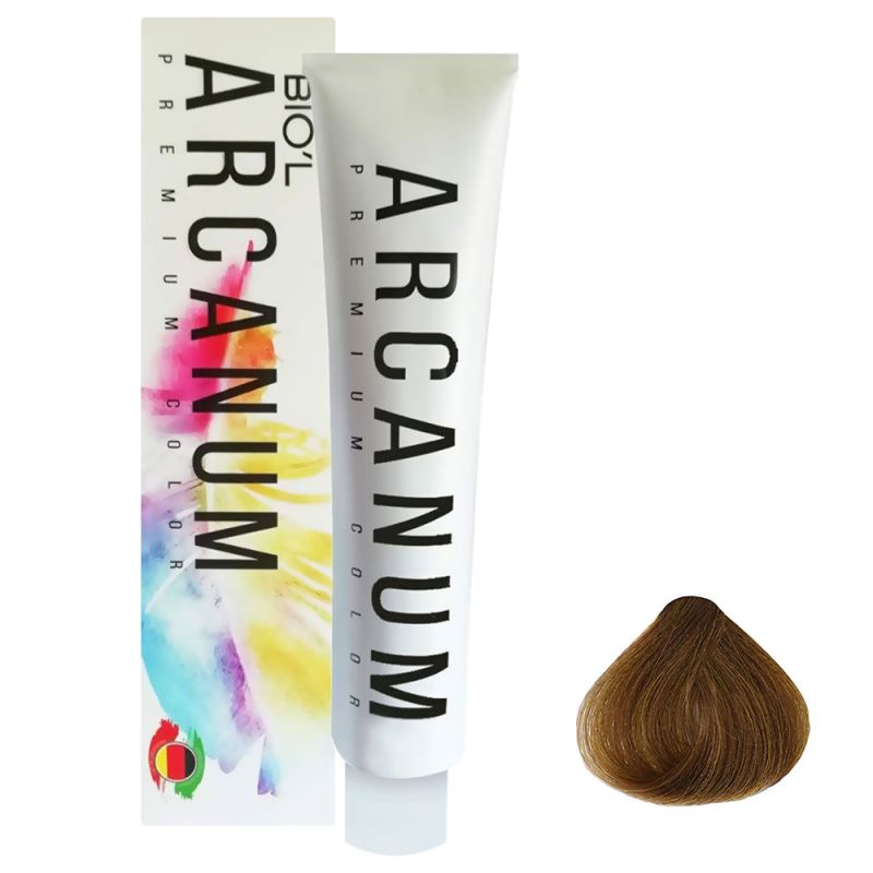 arcanum-hair-color-6-18-831000000084 رنگ مو آرکانوم سری نسکافهای- شماره 6.18 (بلوند نسکافهای تیره) حجم 120 میل