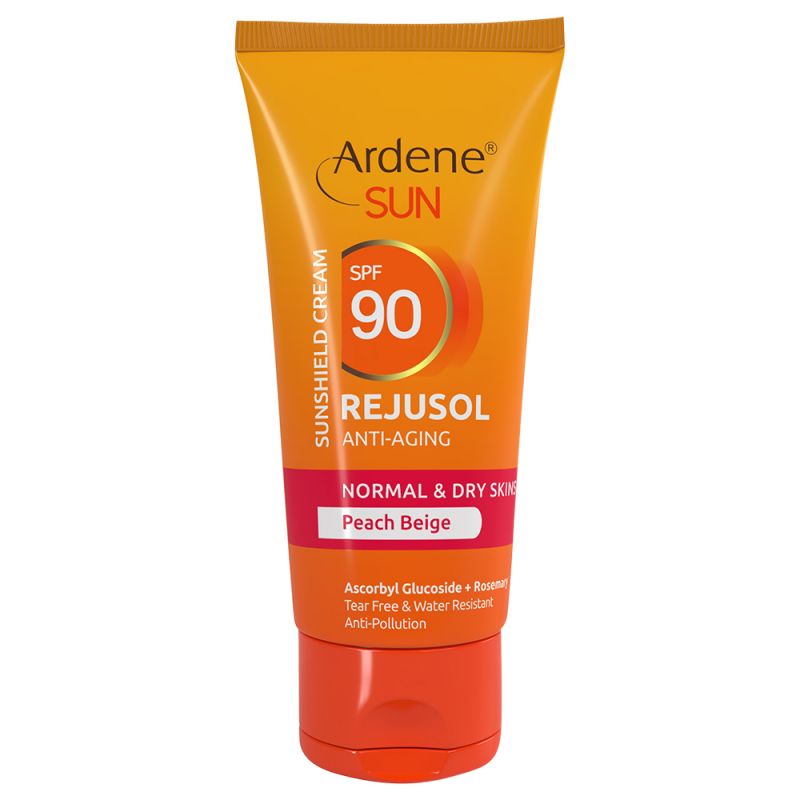 arden-beauty-rejusol-sunscreein-spf90-peach-beige-153134261202 کرم ضد آفتاب رنگی آردن SPF90 بژ هلویی حجم 50 میل