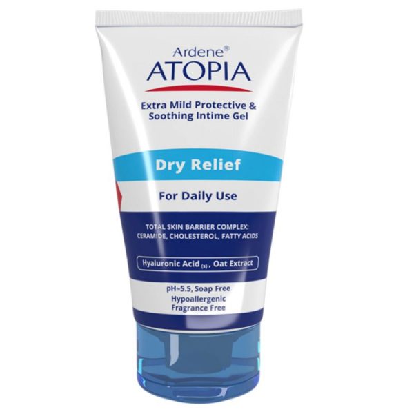 ژل شستشوی بسیار ملایم ناحیه ژنیتال آردن سری اتوپیا مدل Dry Relief حجم 150 میل
