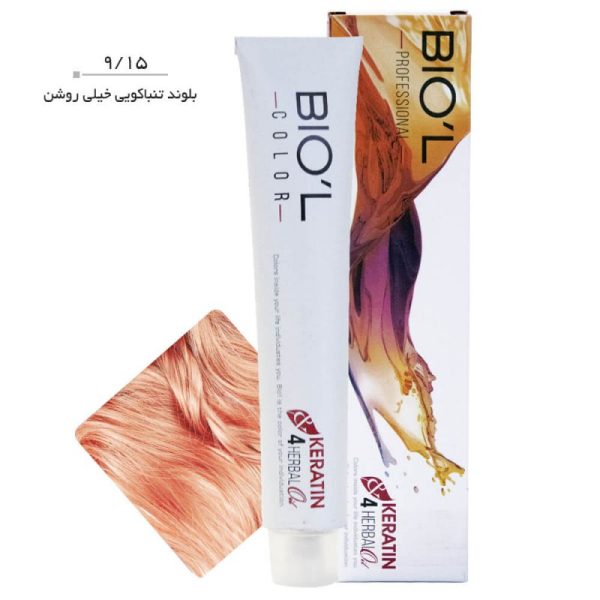 رنگ موی Professional بیول سری Tobacco حجم 100 میل-9.15 (بلوند تنباکویی خیلی روشن)