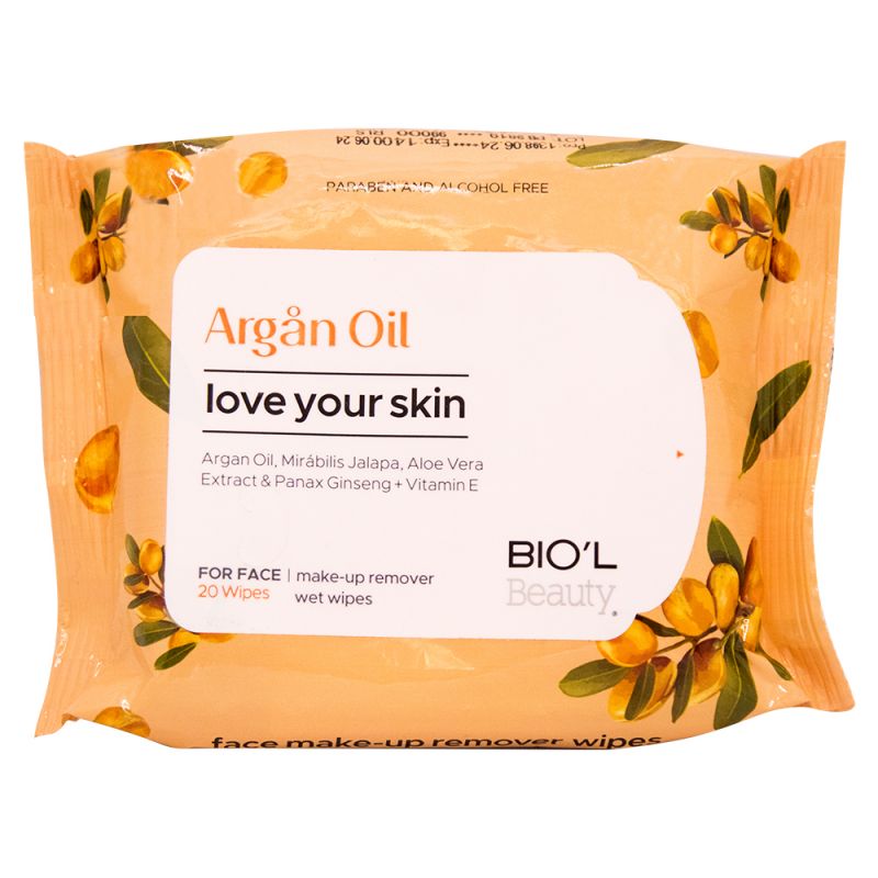 biol-wet-wipes-argan-oil-116150049903 دستمال مرطوب بیول مدل Argan Oil بسته 20 عددی