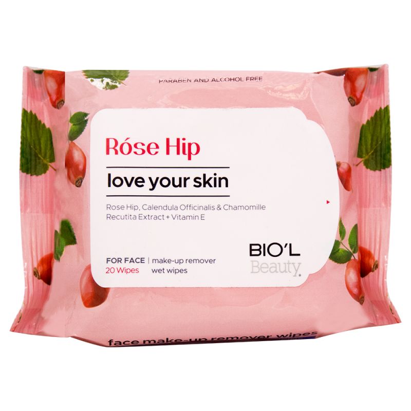 biol-wet-wipes-rose-hip-116150049902 دستمال مرطوب بیول مدل Rose Hip بسته 20 عددی