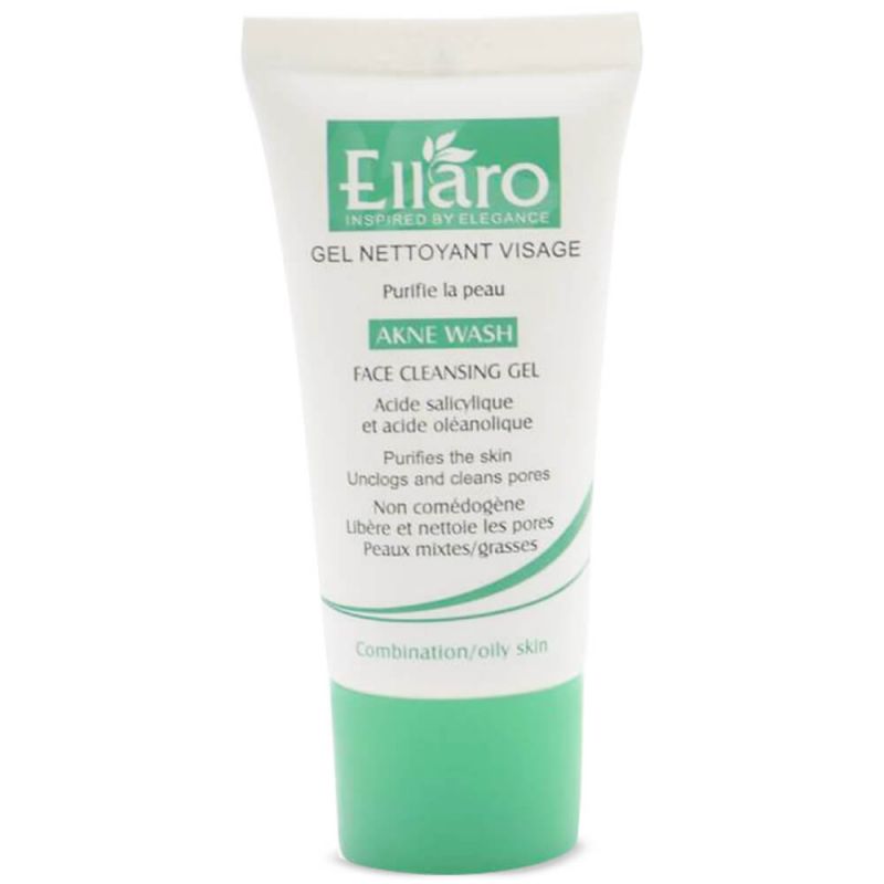 ellaro-creame-akne-wash-150-ml-111230041201-02 ژل شستشوی صورت الارو مناسب پوست چرب و مختلط 150 میل