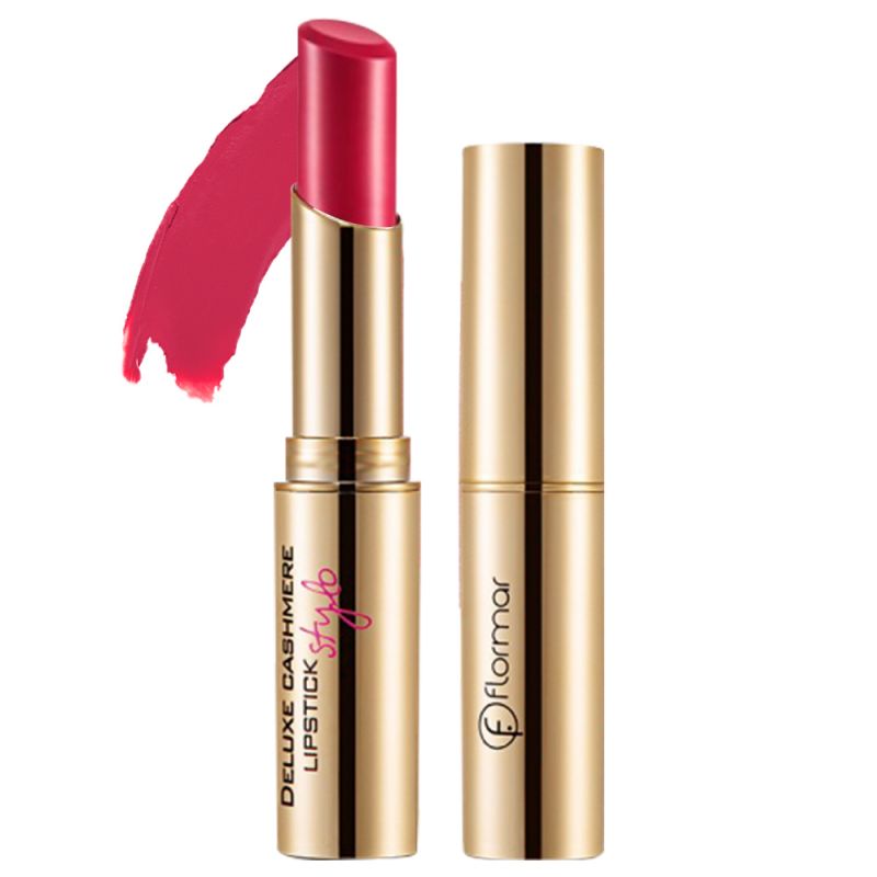 flormar-deluxe-cashmer-lipstick-dc24-103201021424 رژ لب فلورمار مدل Deluxe Cashmere شماره DC24 رنگ Red Boston
