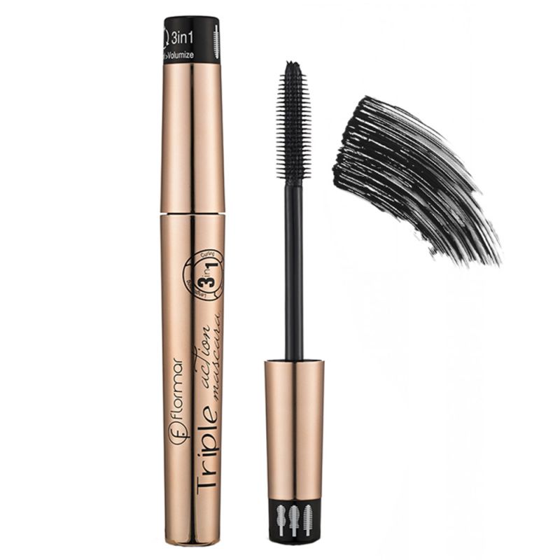 flormar-triple-3in1-mascara-103250641425 ریمل سه کاره فلورمار مدل Triple 3 in 1