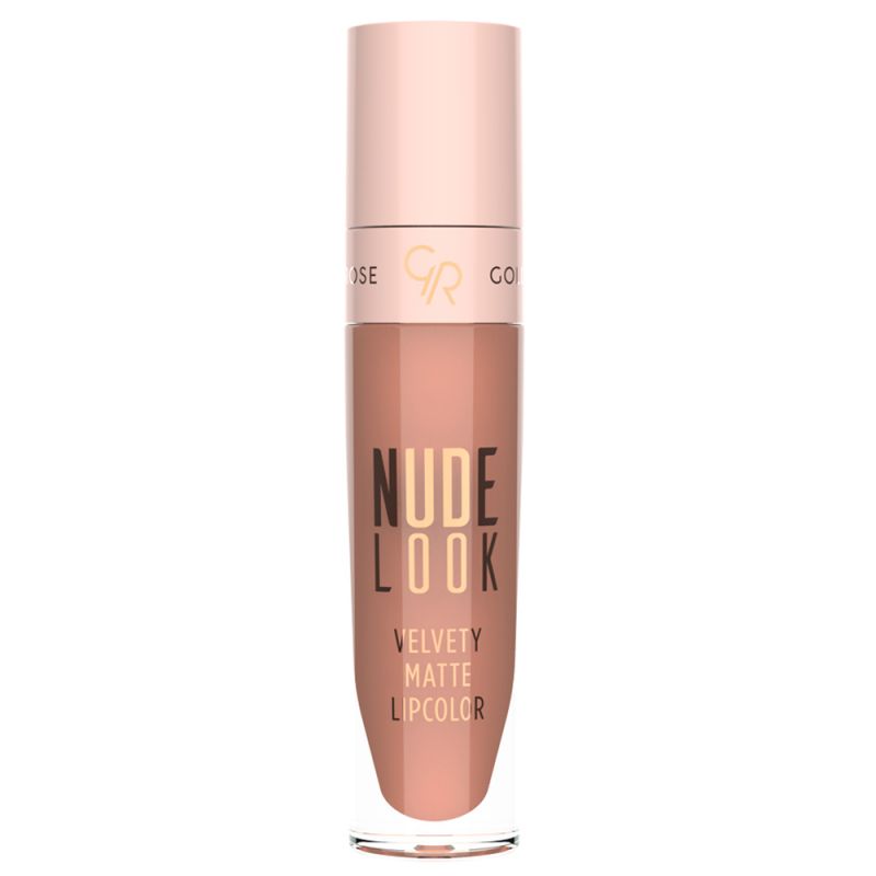golden-nude-look-matt-just-nude-101000000036 رژ لب مایع مات گلدن رز مدل Nude Look شماره 01 (Just-Nude)