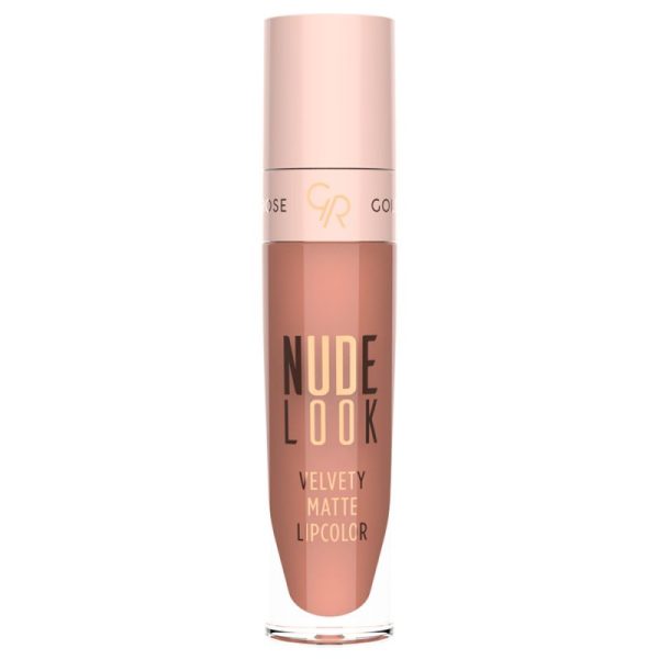 رژ لب مایع مات گلدن رز مدل Nude Look شماره 02 (Peachy-Nude)