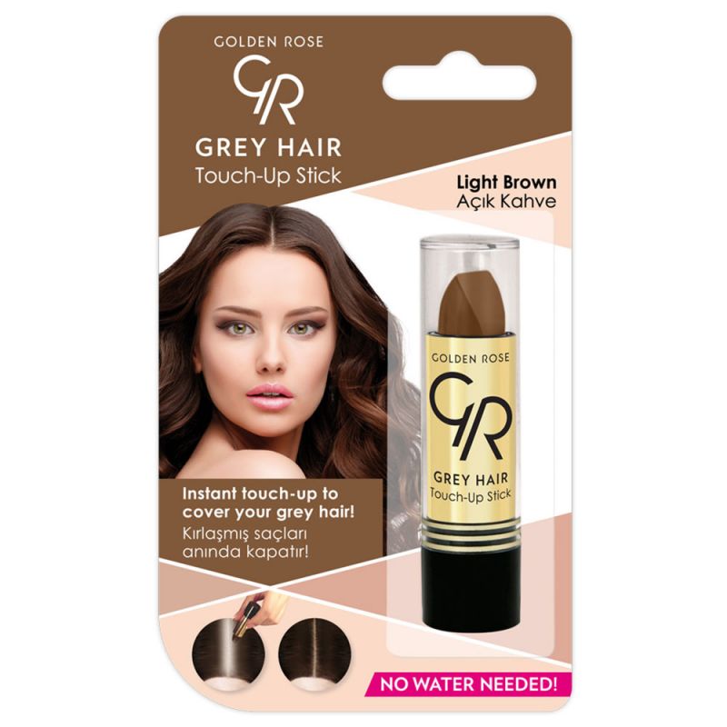 golden-rose-stick-hair-color-06-101000000122 استیک پوشاننده موهای سفید گلدن رز- شماره 06 (قهوه ای روشن)