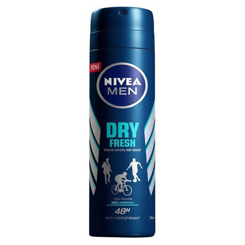 nivea-fresh-dry-men-191112215103 اسپری دئودورانت مردانه نیوا مدل Dry Fresh حجم 150 میل