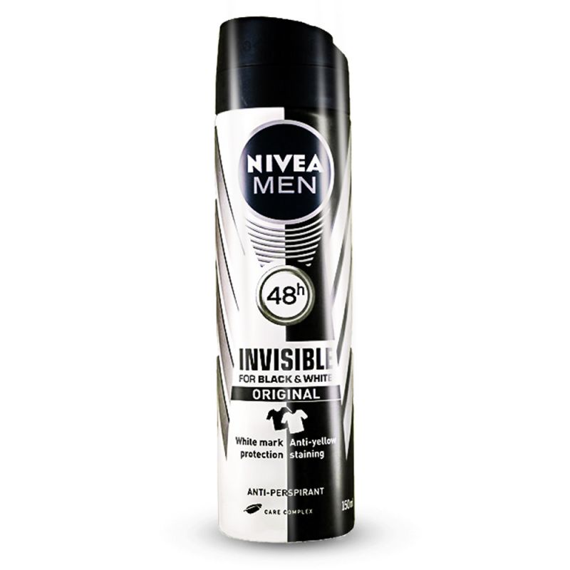 nivea-men-invisible-191112015022_0 اسپری ضد تعریق مردانه نیوآ مدل Black & White X5 ANTI حجم 150 میل