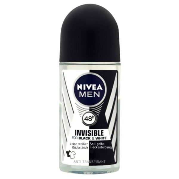 رول ضد تعریق مردانه نیوآ مدل Invisble Black and White حجم 50 میل