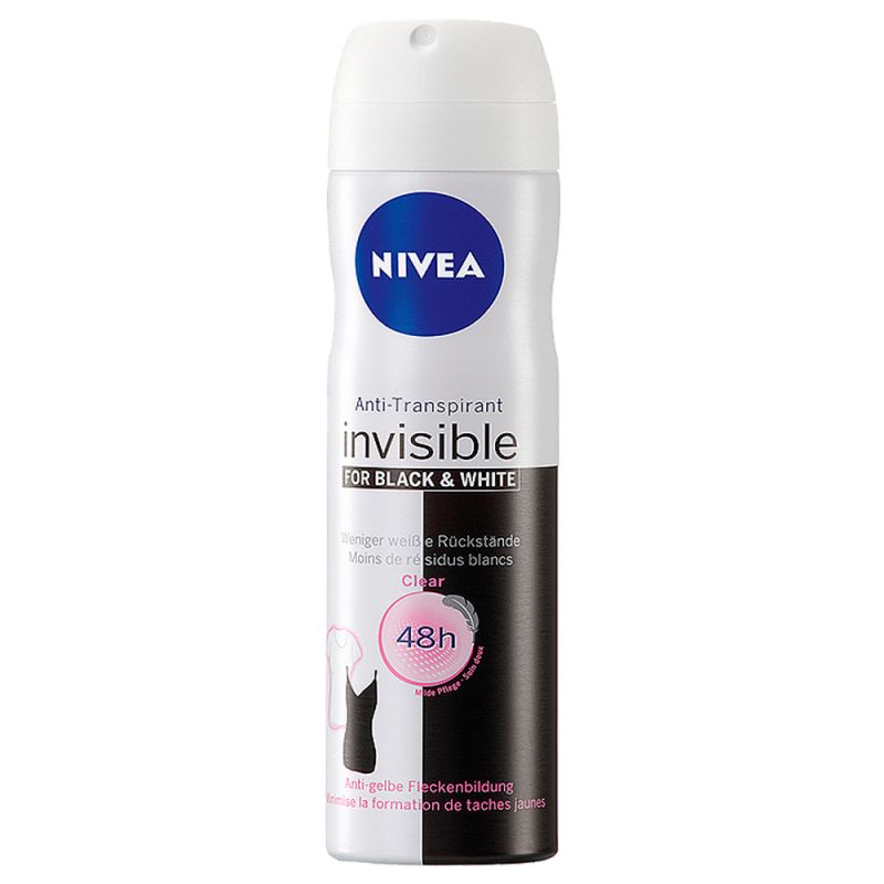nivea-women-191112015024_0 اسپری ضد تعریق زنانه نیوآ مدل Black & White Invisible Clear حجم 150 میل