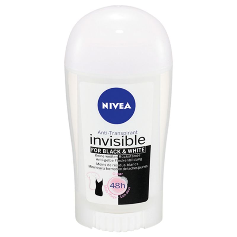 nivea-women-invisible-for-black-and-white-antiperspirant-stick-114036_0 استیک ضد تعریق زنانه نیوآ مدل Invisible Black And White حجم 40 میل