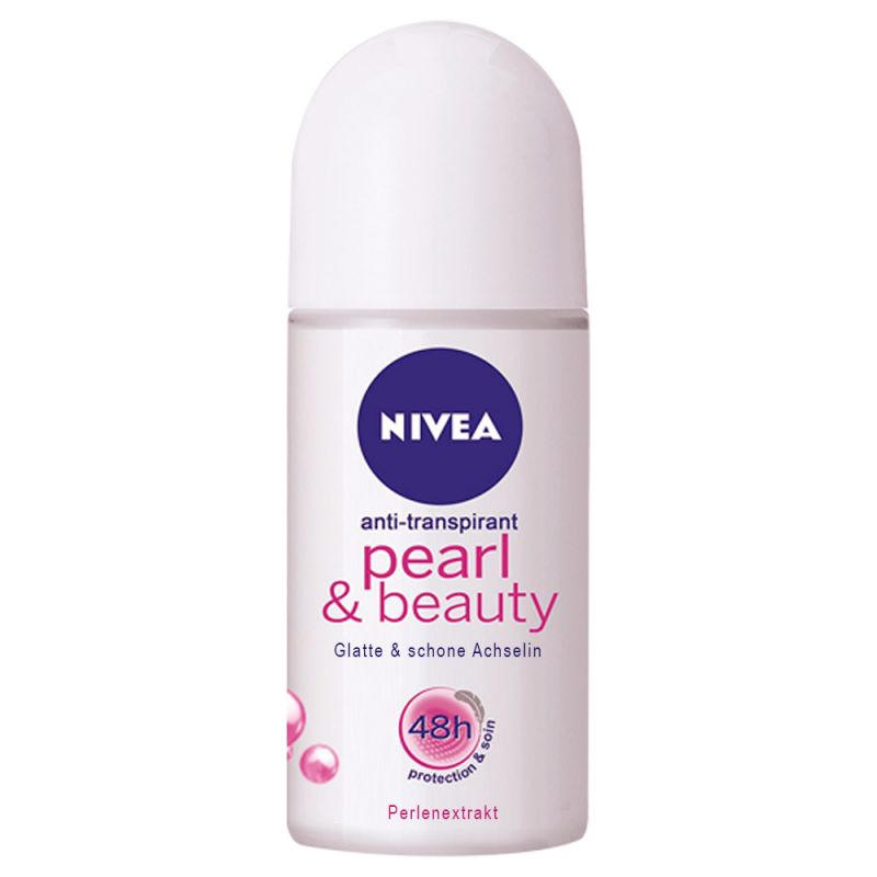 nivea-women-pearl-beauty-roll-on-deodorant-113989 رول ضد تعریق زنانه نیوآ مدل Pearl & Beauty حجم 50 میل