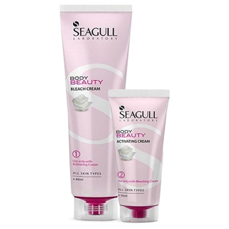 seagull-bauty-bleach-cream-205130691201_0 کرم سی گل بی رنگ کننده موهای صورت و بدن مناسب انواع پوست 60+30 میل