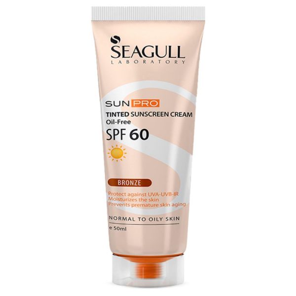 کرم ضد آفتاب SPF60 فاقد چربی سی گل مناسب پوست معمولی تا چرب - برنز