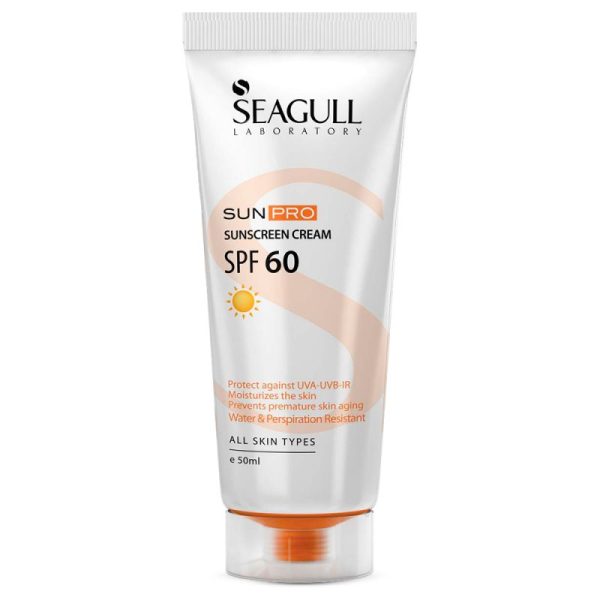 کرم ضد آفتاب بی رنگ SPF60 سی گل مناسب انواع پوست 50 میل