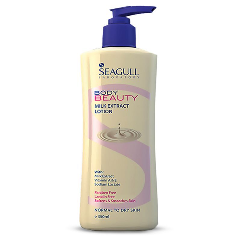 segull-body-beauty-milk-205140141101_0 لوسیون دست و بدن سی گل حاوی عصاره شیر مناسب پوست معمولی و خشک 350 میل